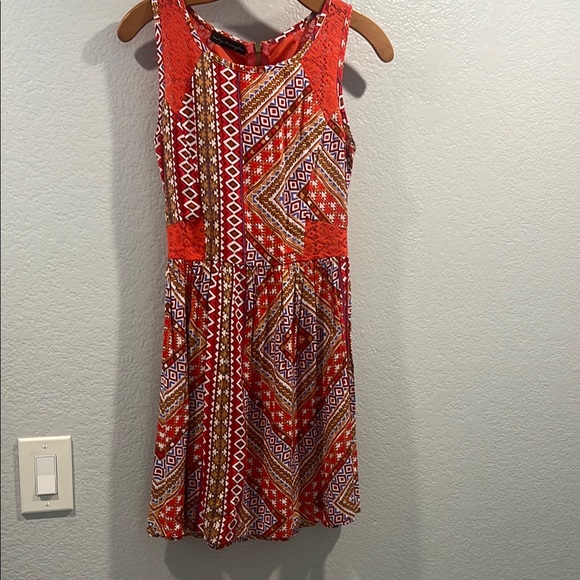 City Triangles Orange Sleeveless Halter Mini Dress - Picture 1 of 5